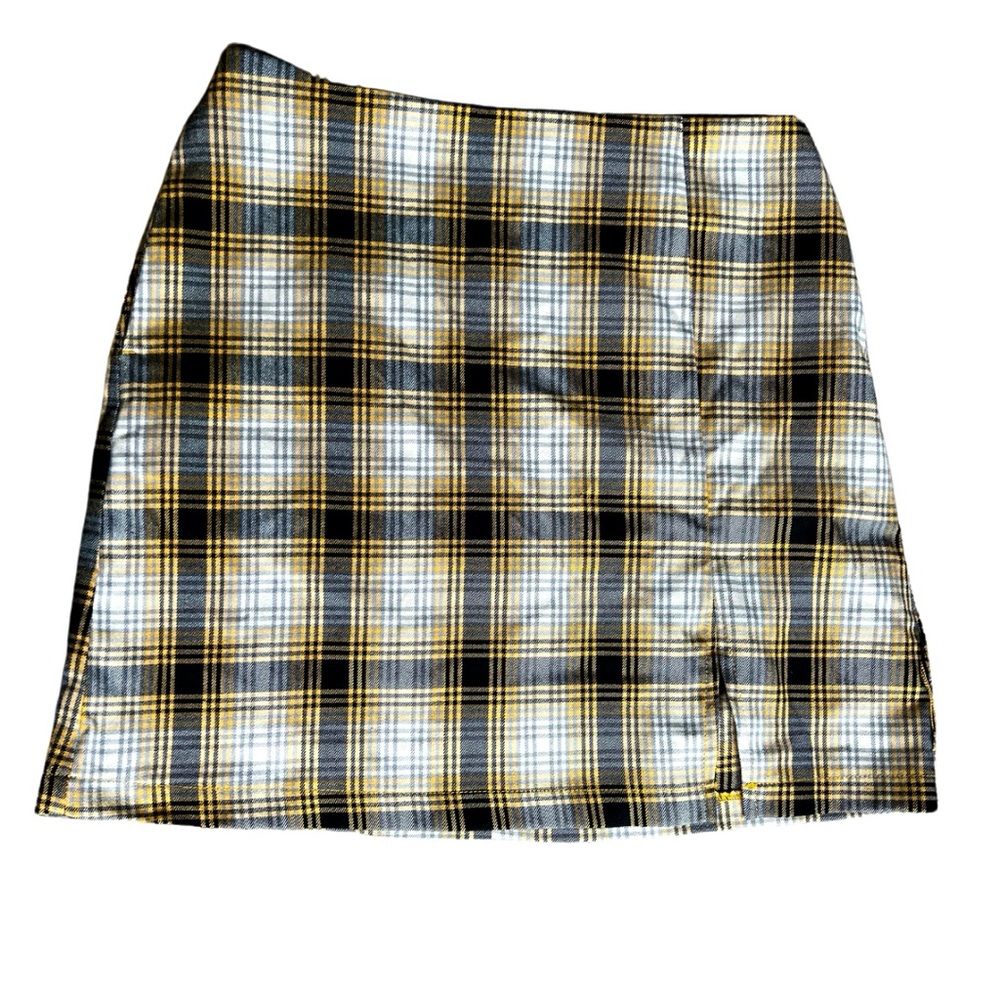 Plaid Urban Outfitters A-line Skirt with Slit